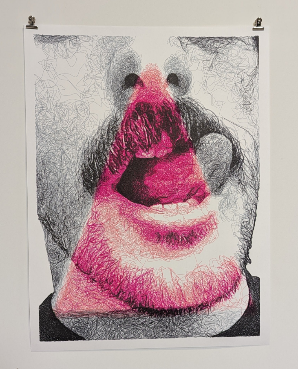 pink tongue up 18x24