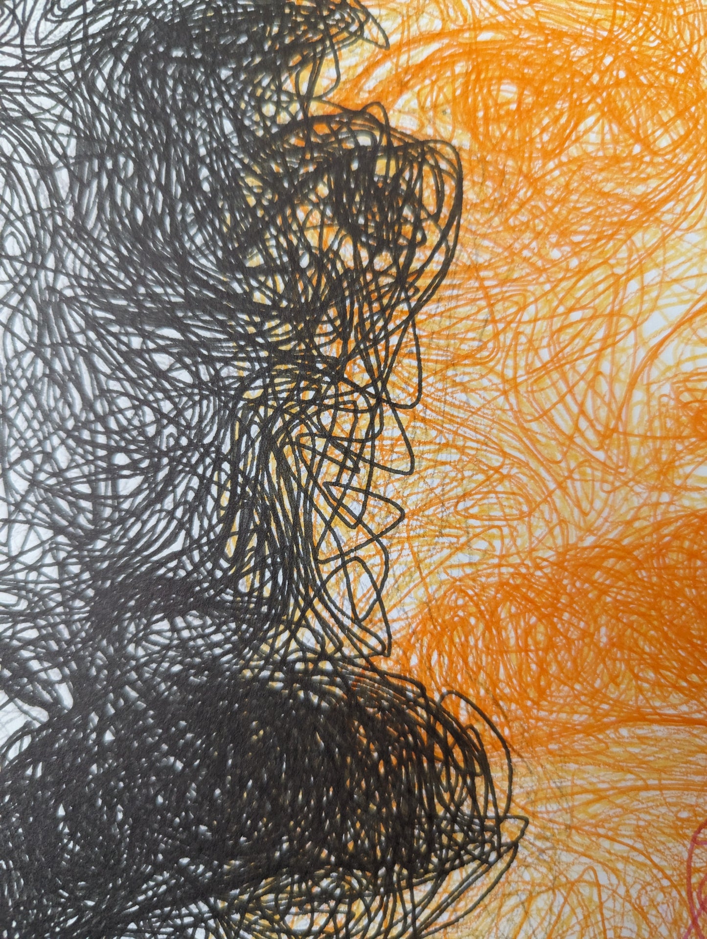 self portrait pink and orange 18x24