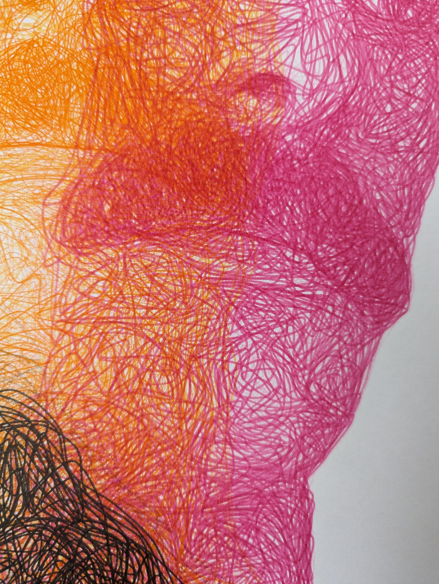 self portrait pink and orange 18x24