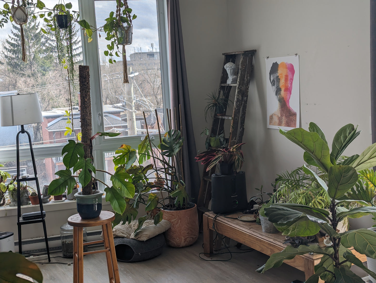 self portrait pink and orange 18x24