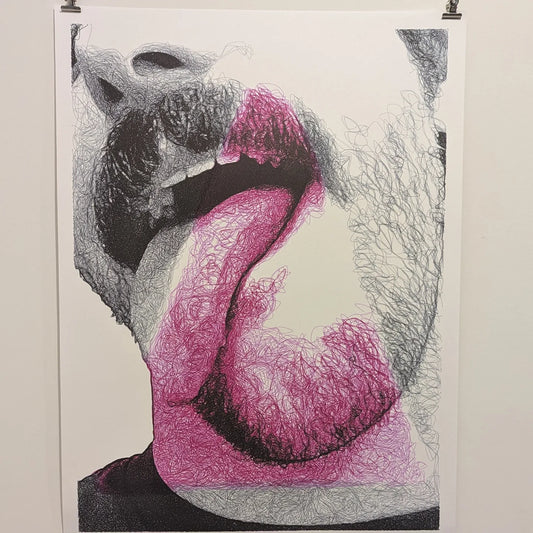 purple tongue down 18x24